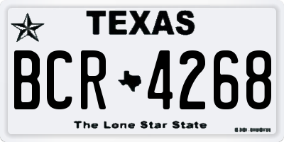 TX license plate BCR4268