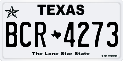 TX license plate BCR4273