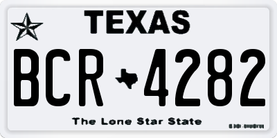 TX license plate BCR4282