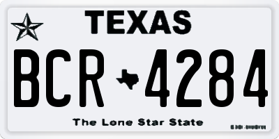 TX license plate BCR4284