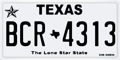 TX license plate BCR4313