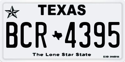 TX license plate BCR4395