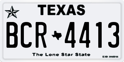 TX license plate BCR4413