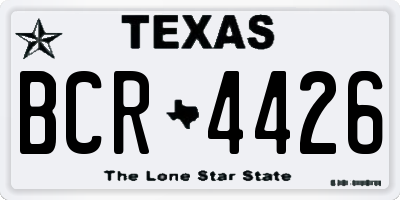 TX license plate BCR4426