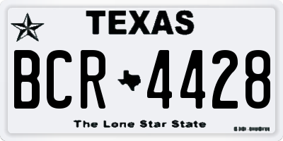 TX license plate BCR4428