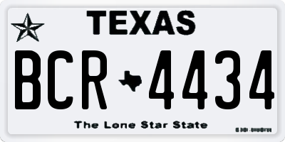 TX license plate BCR4434