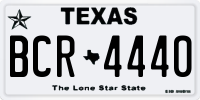 TX license plate BCR4440