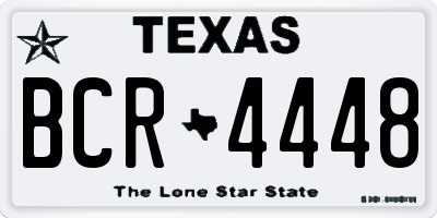 TX license plate BCR4448