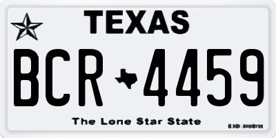 TX license plate BCR4459
