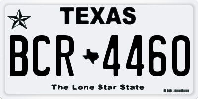 TX license plate BCR4460