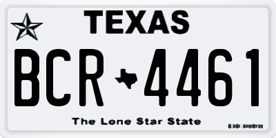 TX license plate BCR4461