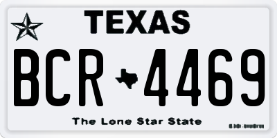 TX license plate BCR4469