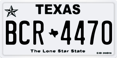 TX license plate BCR4470