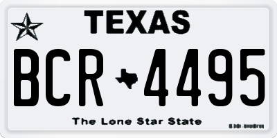 TX license plate BCR4495