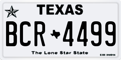 TX license plate BCR4499