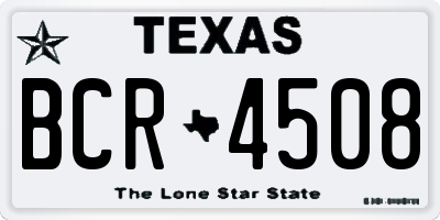 TX license plate BCR4508