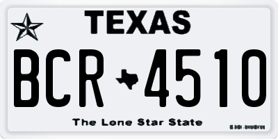 TX license plate BCR4510