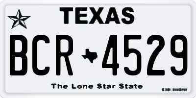 TX license plate BCR4529