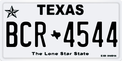 TX license plate BCR4544