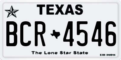 TX license plate BCR4546
