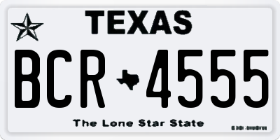 TX license plate BCR4555