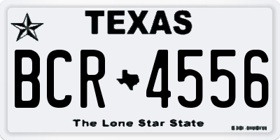 TX license plate BCR4556