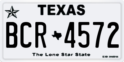 TX license plate BCR4572
