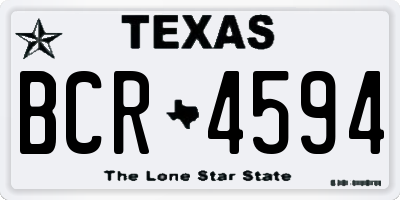 TX license plate BCR4594