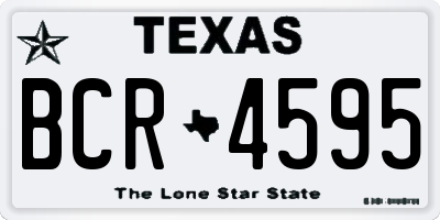 TX license plate BCR4595