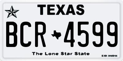 TX license plate BCR4599