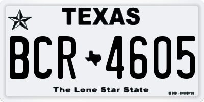 TX license plate BCR4605