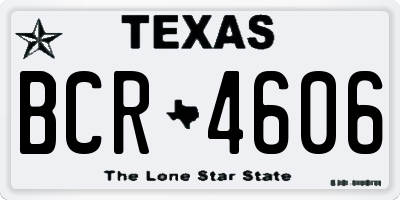 TX license plate BCR4606