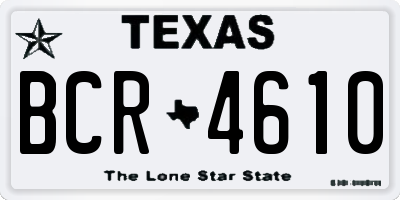 TX license plate BCR4610