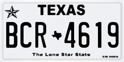 TX license plate BCR4619