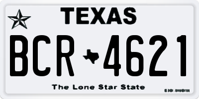 TX license plate BCR4621