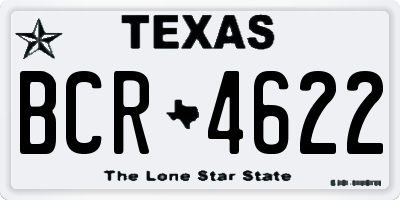 TX license plate BCR4622