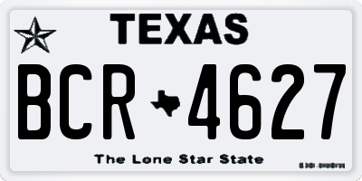 TX license plate BCR4627