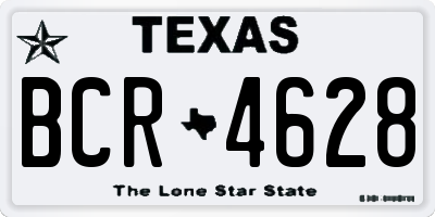 TX license plate BCR4628