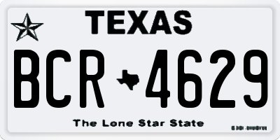 TX license plate BCR4629