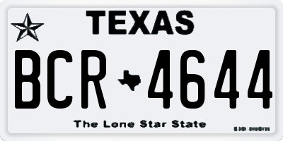 TX license plate BCR4644