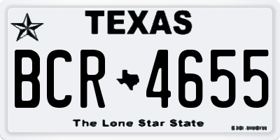TX license plate BCR4655