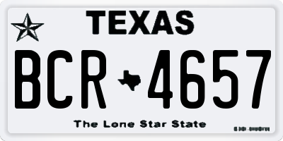 TX license plate BCR4657