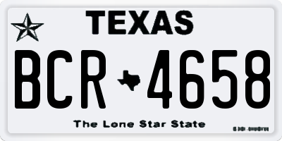TX license plate BCR4658