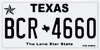 TX license plate BCR4660