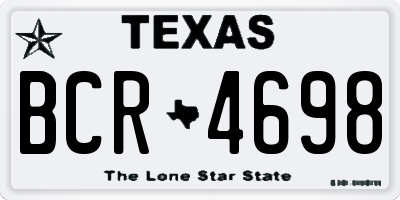 TX license plate BCR4698