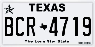TX license plate BCR4719
