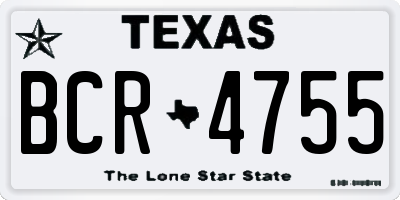 TX license plate BCR4755