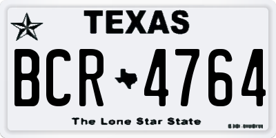 TX license plate BCR4764
