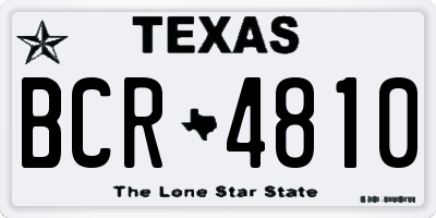 TX license plate BCR4810