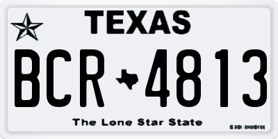 TX license plate BCR4813